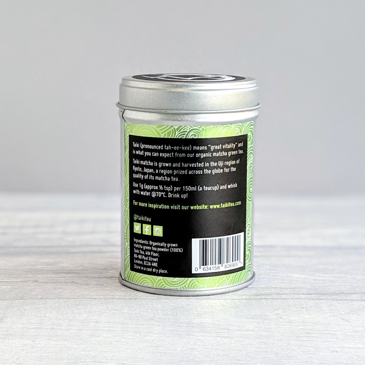 Taiki Tea Premium Matcha Green Tea Powder - 40g Tin